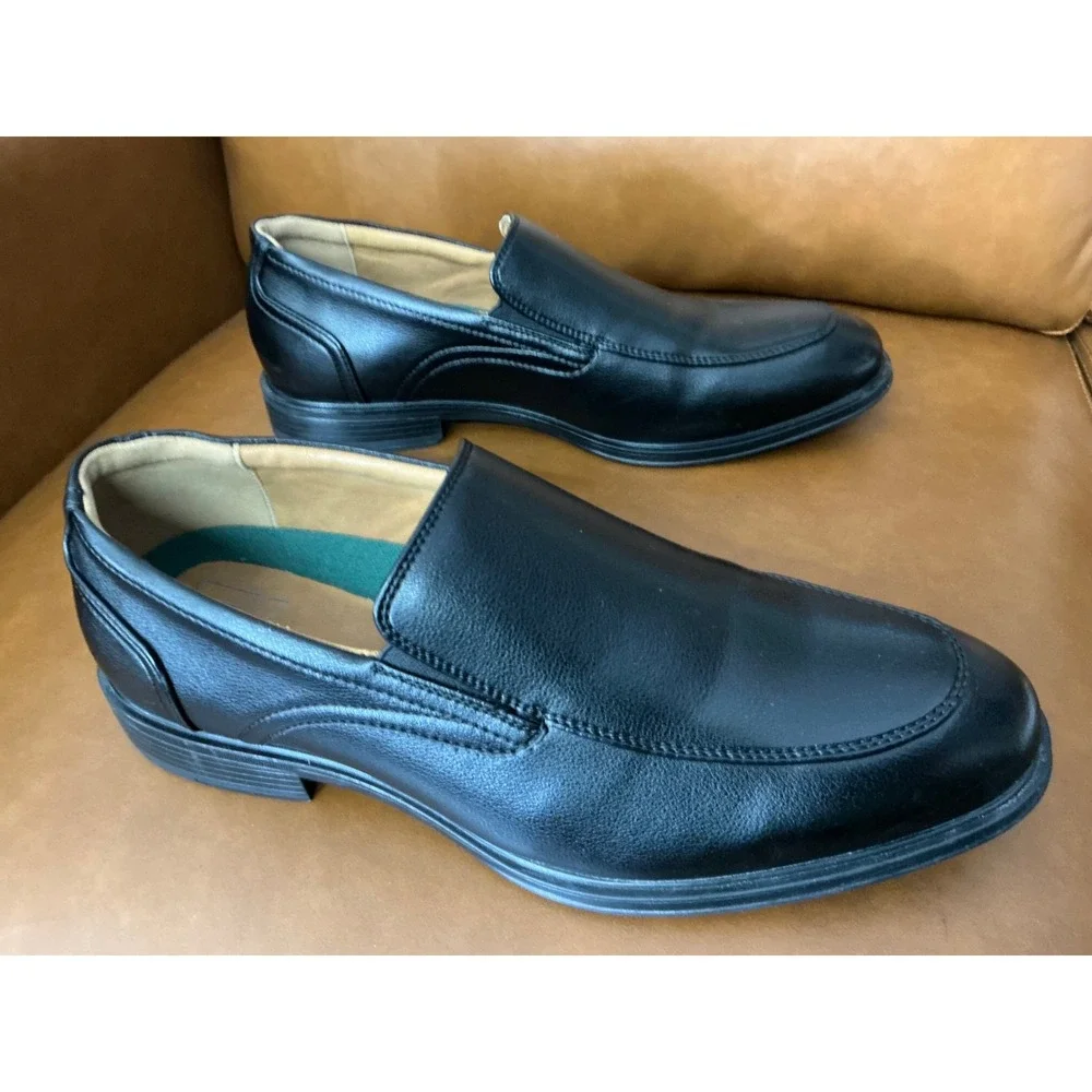 Vance Co Emilio Loafers Mens Size 10 Black Slip On Dress Shoes